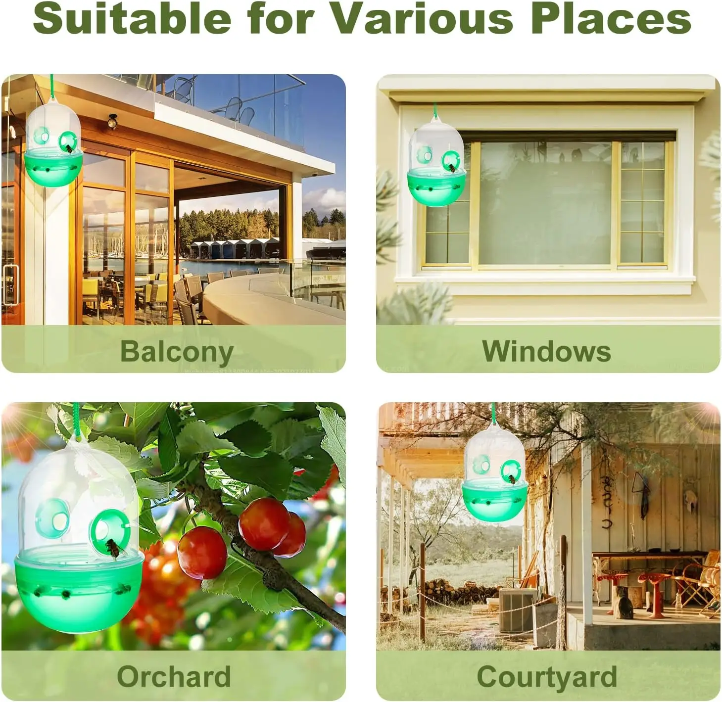 Premium Hanging Insect Traps - Effective Garden Pest Control Solution