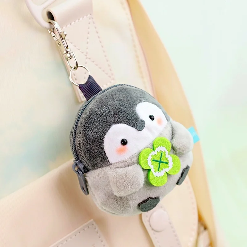 Soft Plush Cute Wallet Positive Energy Penguin Coin Purse Headphone Bag Kawaii Plush Small Pendant Kids Purse bag organizer for longchamp bags purse organizer insert layered liner energy ultra light storage bag suitable for various bags