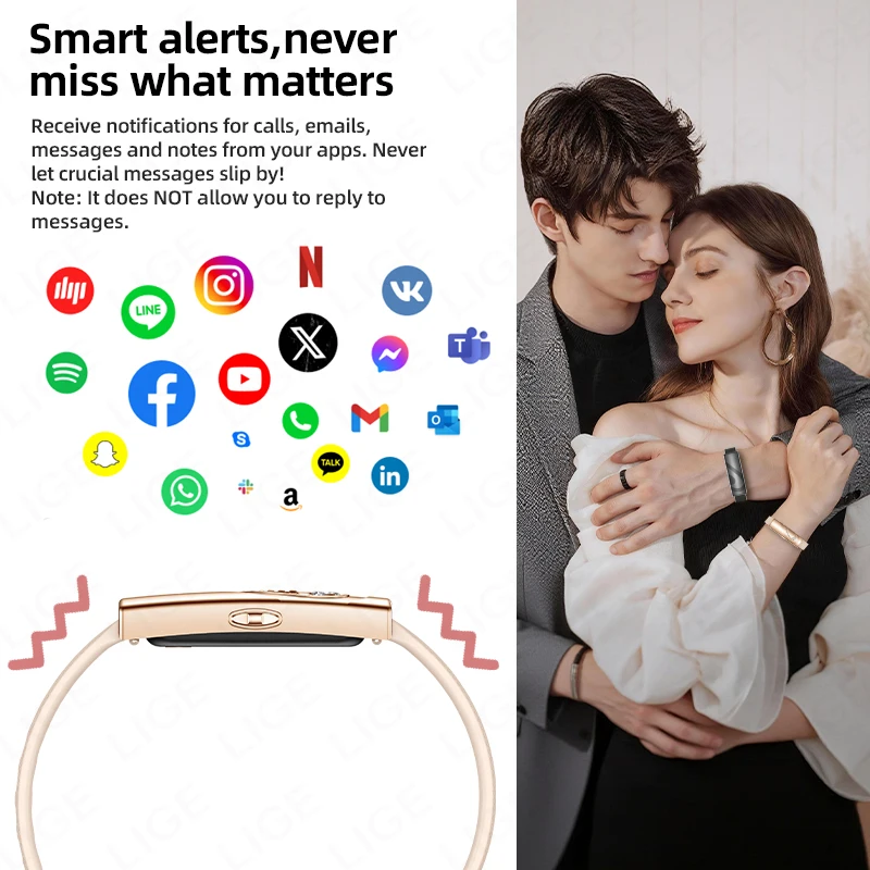 LIGE Smartwatch-Armband mit Anruferinnerung für Damen und Herren, Sport- und Fitness-Tracker, Smart-Armband mit Herzfrequenz- und Blutsauerstoffmessung_voghion.com
