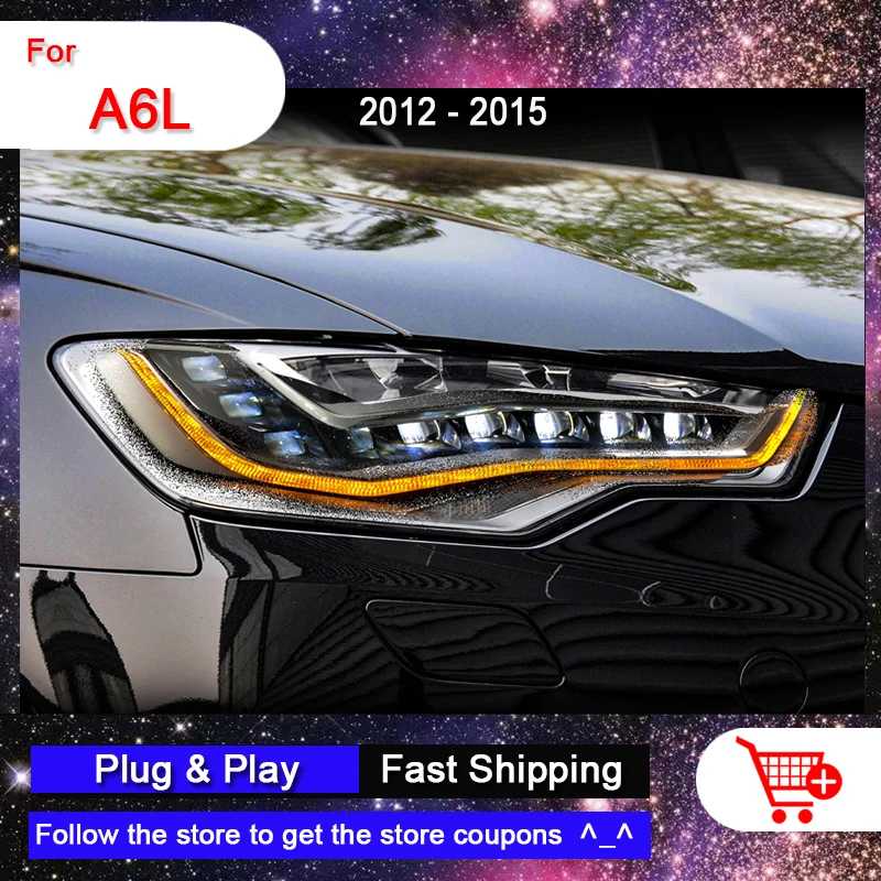 

Headlights for AUDI A6L 2012-2015 A6 All LED DRL Headlights Matrix Dynamic Turn Signal Light Auto Assembly Upgraded Facelift