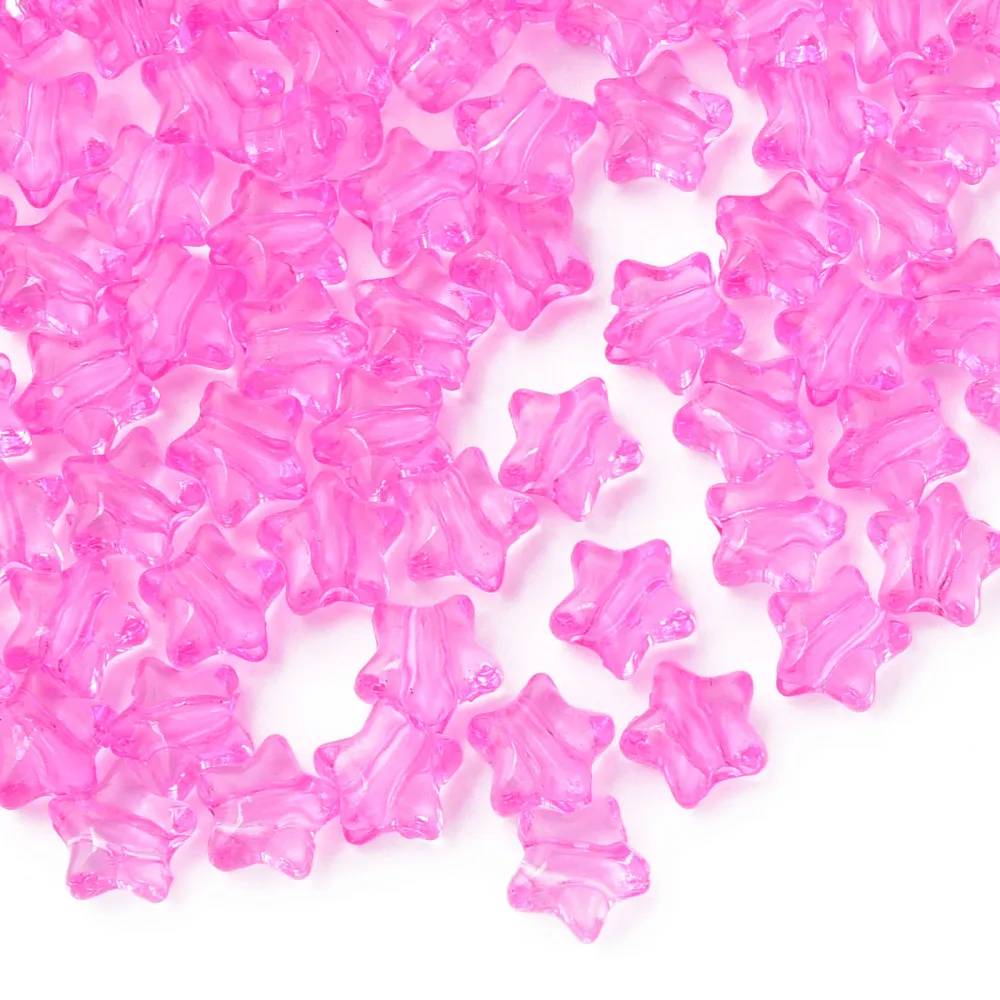 

500g Transparent Acrylic Beads Star Orchid 9x9.5x5.5mm Hole: 2mm about 2000pcs/500g
