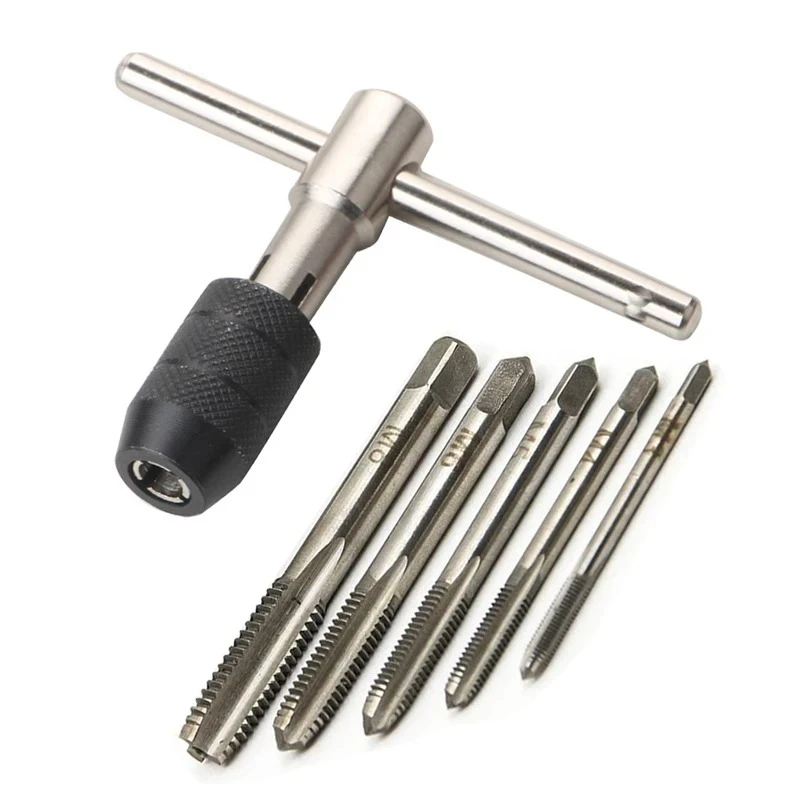 T-handle faucet questions holder pain professional adjustable tools M3 M4 M5 M6 M8 mechanical repair screw thread wood drill