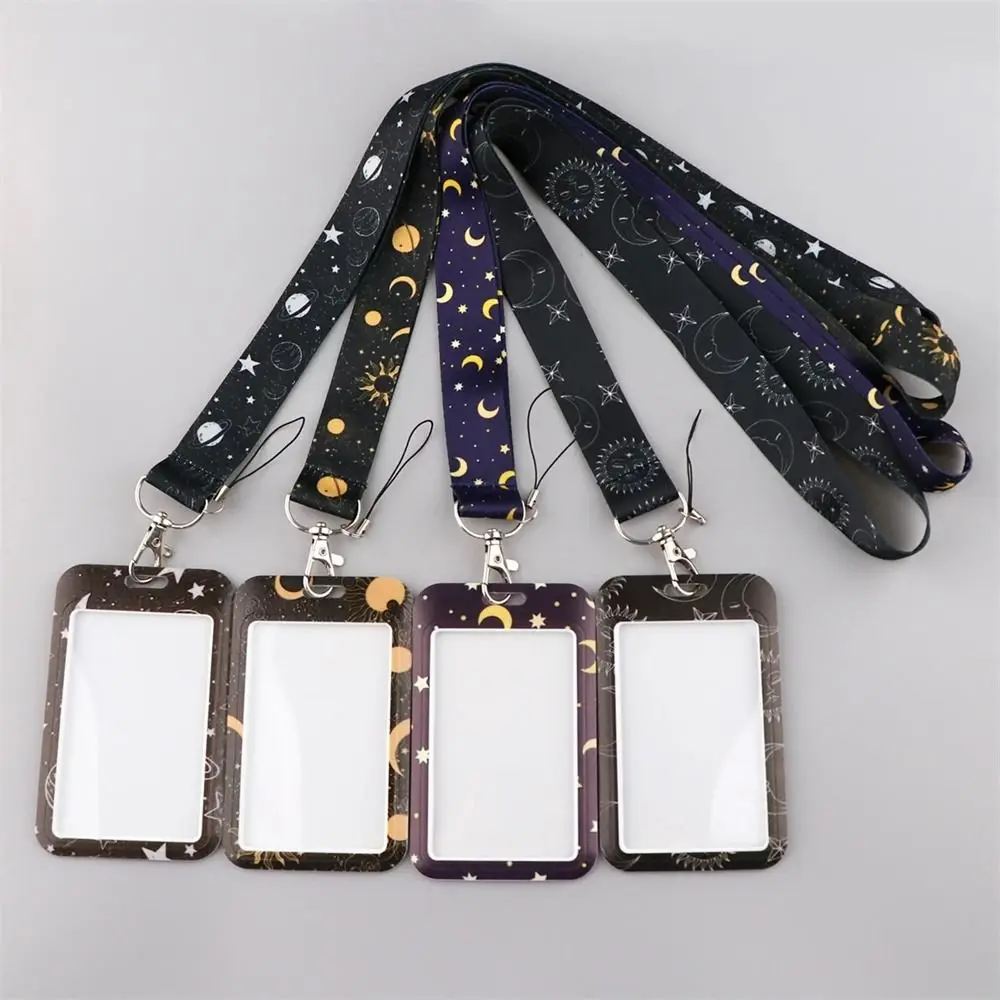 

School Supply Stars Lanyard Keyrings Sun and Moon Phone Lanyard ID Card Holder Badge Holder Hanging Rope Phone Neck Strap