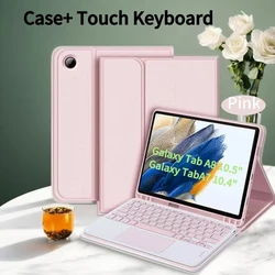 Wireless Bluetooth Keyboard Case with Smart Stand Cover - Portuguese Keyboard (Pink C)