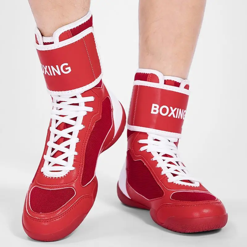 Professional Wearable Wrestling Shoes Lightweight Breathable Sneakers Anti-slip Wearable Boxing Shoes