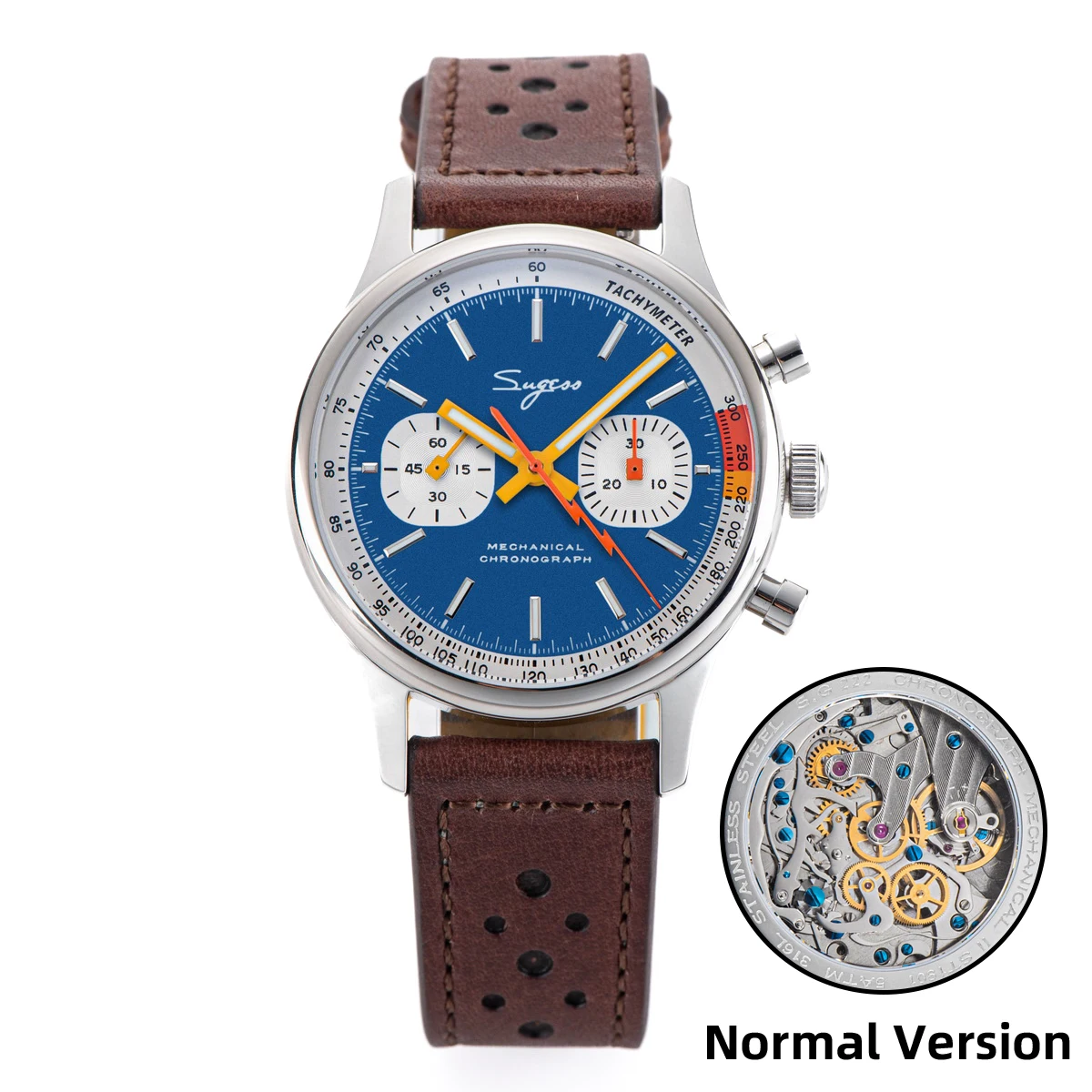 Sugess Fliegeruhr mit Möwenwerk Schwanenhals Armbanduhr mechanisch          - Bild 34 von 45