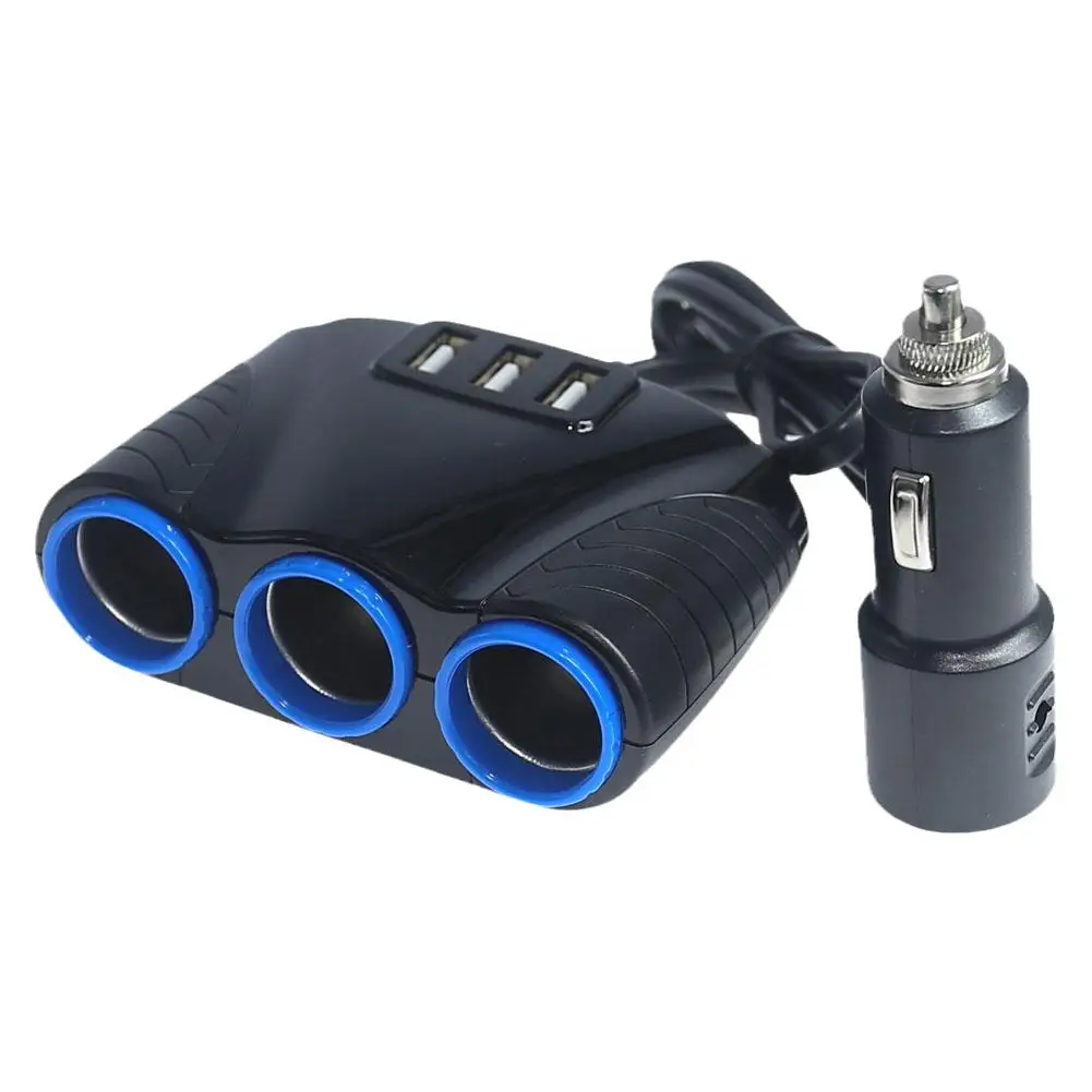 차량용 담배 라이터 소켓 Uto USB 충전기 교체 스플리터 어댑터, 익스텐션 부품, 3 웨이, 12V, 24V