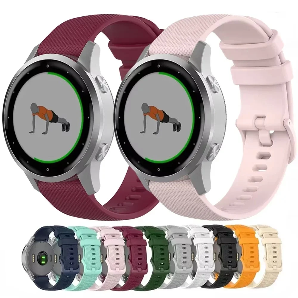 Sporty 20mm Silicone Watch Strap with Velcro Band