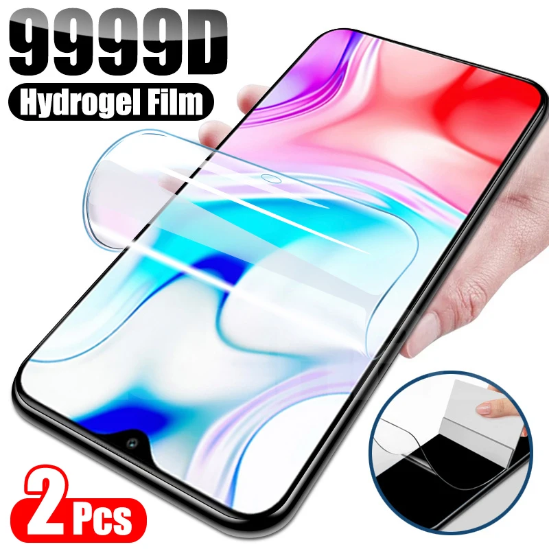 2 sztuk 9999D hydrożel Film dla Xiaomi Redmi Note 9 8 7 Pro 9S 9T 8T ochraniacz ekranu Redmi 9 9A 9C 9i 9T 9AT 8 8A 7 7A nie szkło