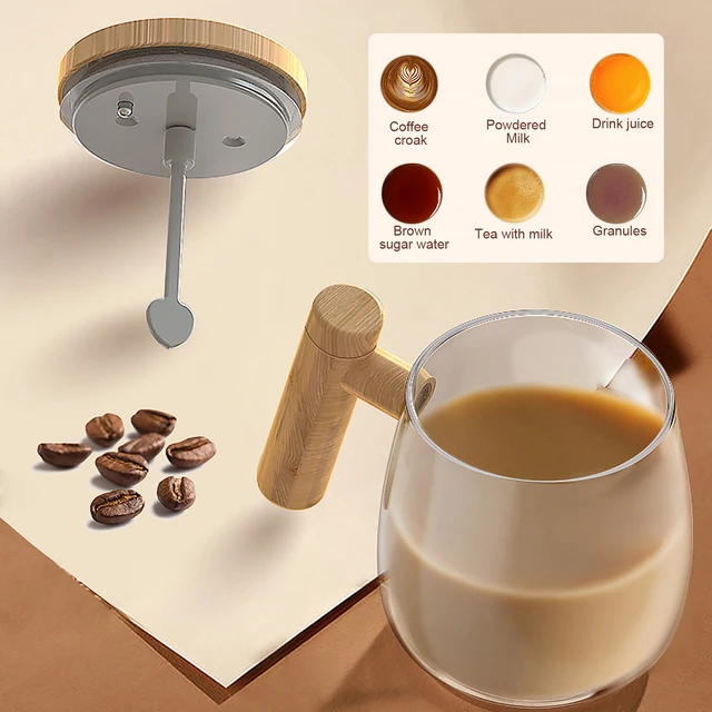 Self Stirring Coffee Mug Battery Powered Stirring Coffee Cup Electric  Stirring Cups 400ml Glass Self Mixing Mugs Heat Resistant - AliExpress