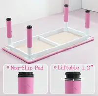 Kindergarten Kids Table and Chairs Set Toddler Height Adjustable Desk with Graffiti Desktop, Arts & Crafts Table with 6 Seats 3