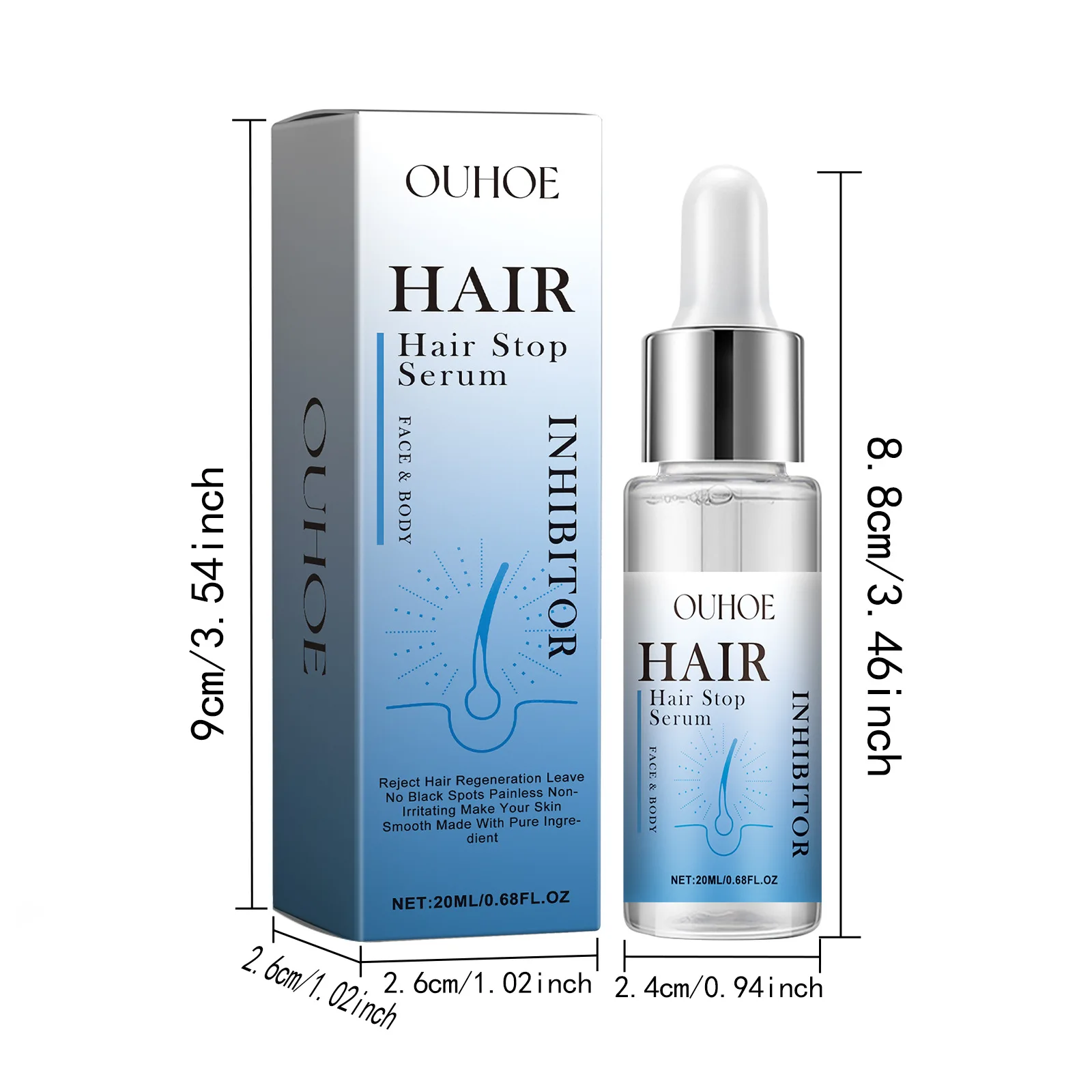 Permanentes Haarhemmendes Serum Stoppt das Haarwachstum Körper Achseln Beine Arme Befeuchten Aufhellung Kraftvolles schmerzloses Enthaarungsserum_voghion.com