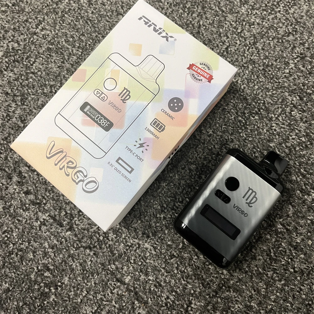 Trockene Kräuter Kräuter Vapor izer Anix Virgo Starter Kit Temperatur regelung Tabak Vape Pen 1300mah Batterie oled Bildschirm Vapor izador_S75f414f9a97f4cdb85866a83e870bbf80