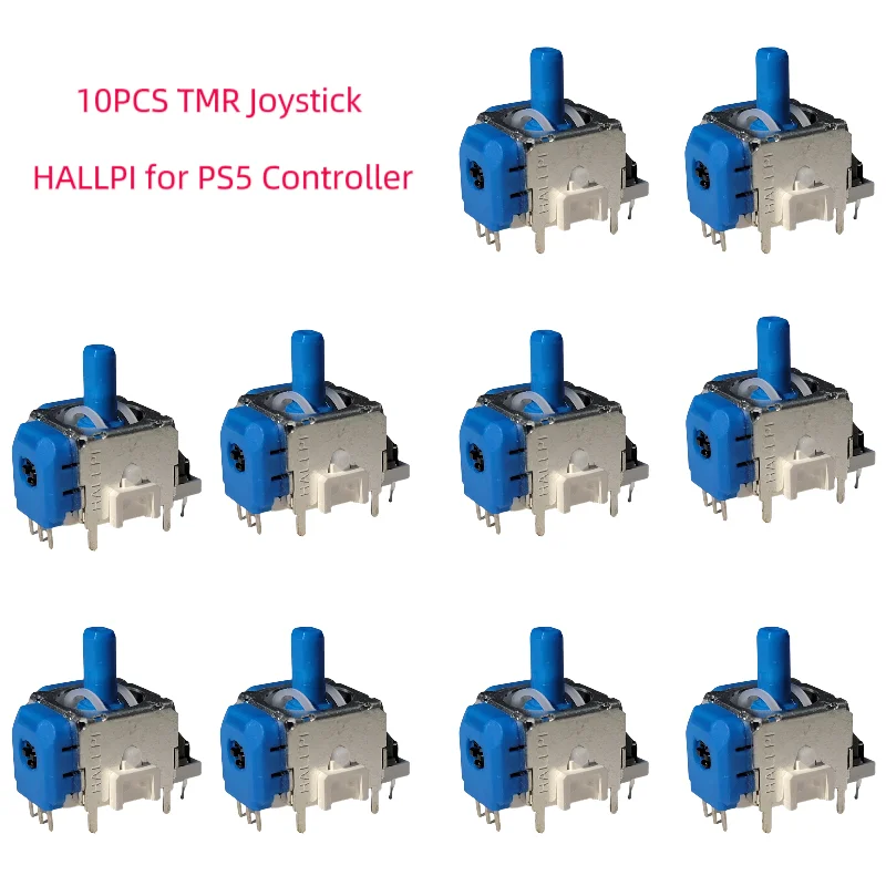 Joystick Replacement Game Joystick 10pcs HALLPI TMR Electromagnetic Analog Joystick For PS5 DualSense Replacement Thumbstick Anti-drift Hall Effect Control Stick