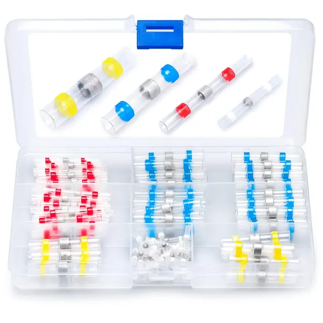 50-250PCS แหวนความร้อน Terminal,IP67 กันน้ํา,ไฟฟ้าอุปกรณ์การเชื่อมต่อท่อหดความร้อน,สายไฟ Terminal 1