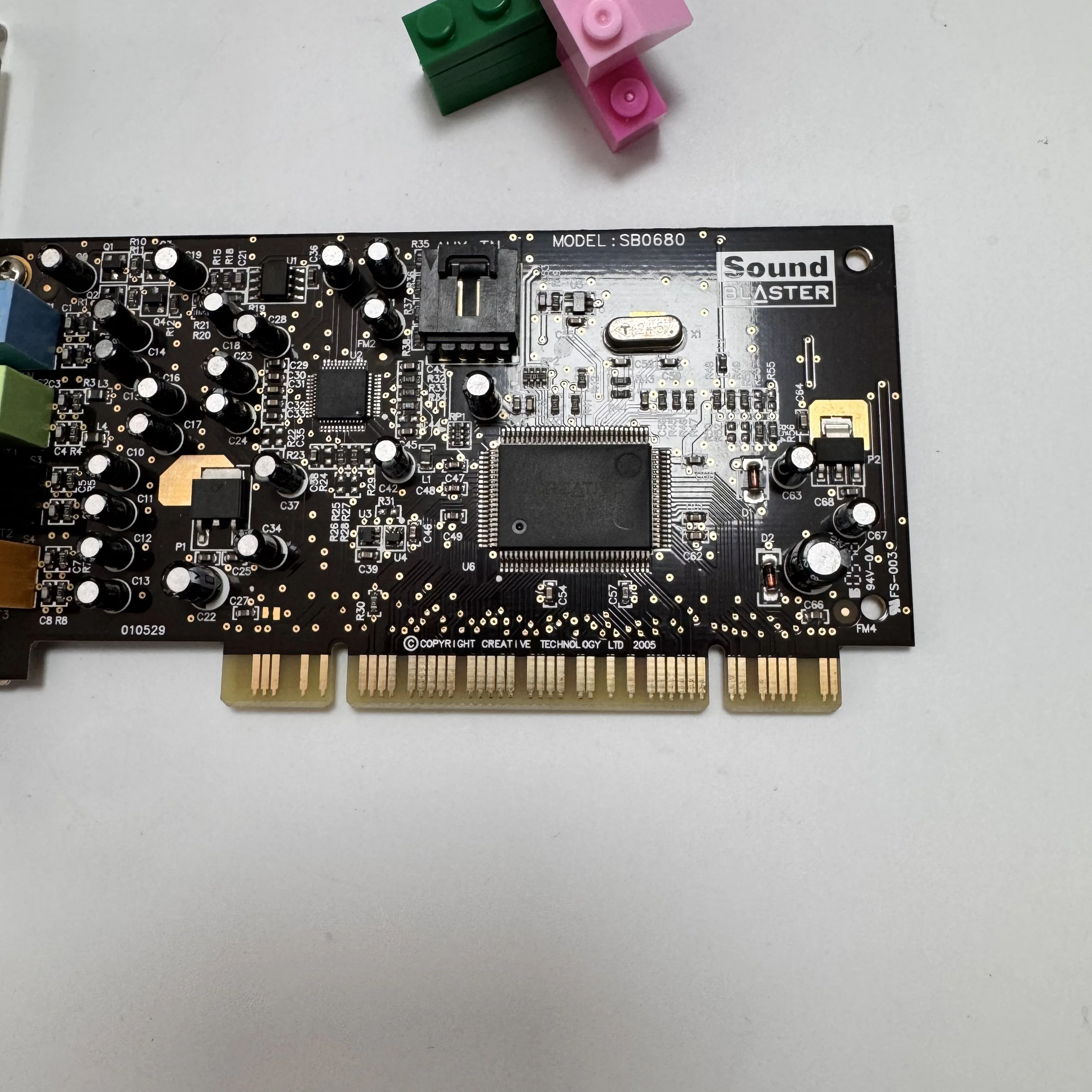 SB0680 블래스터 5.1 VX 시리즈 엔트리 레벨 PCI 사운드 카드 90dB 고품질 중고 자체 사용 분해 기계