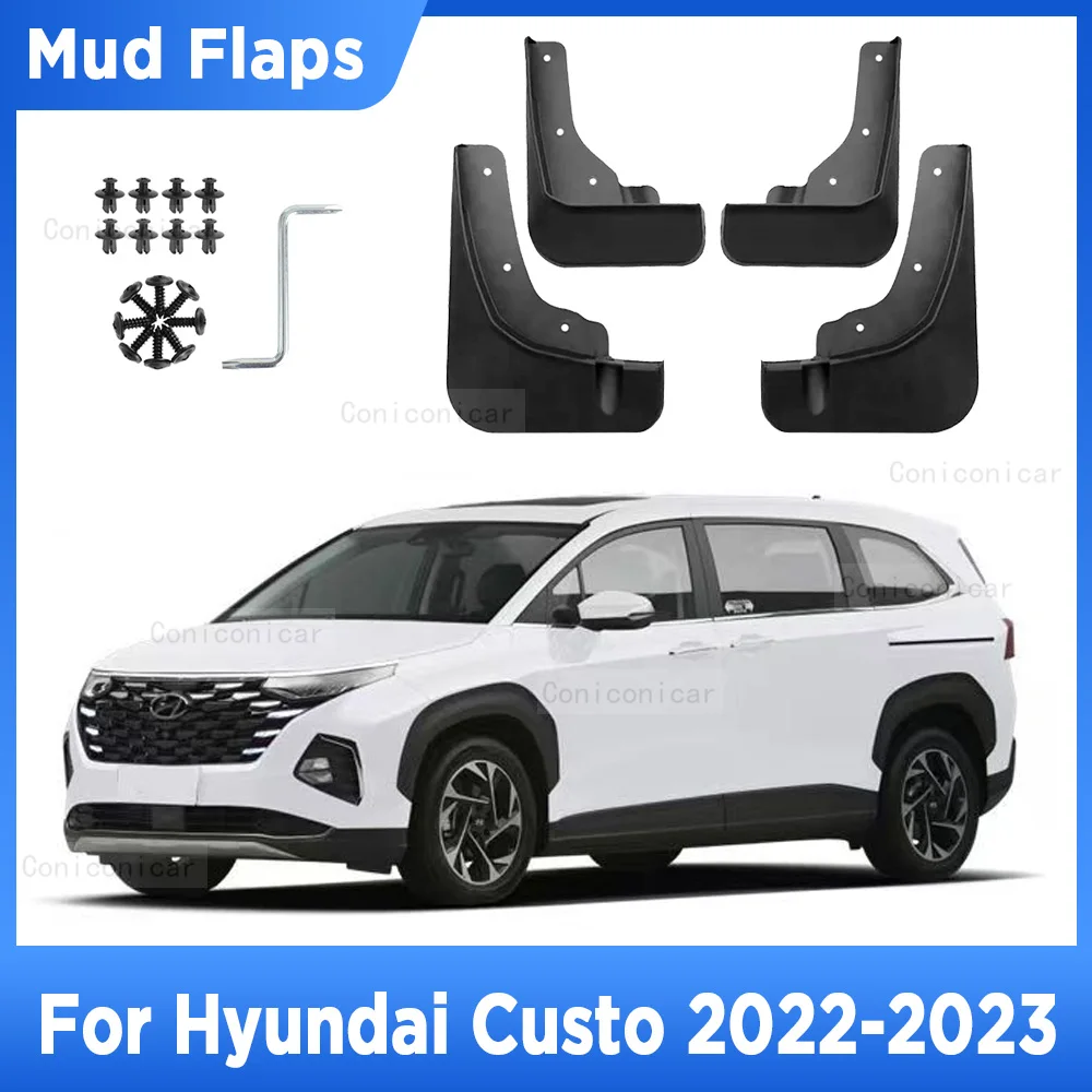 For HYUNDAI Custo 2022 2023 Mud Flaps Splash Guard Mudguards MudFlaps Front Rear Fender Auto Styling Car Accessories