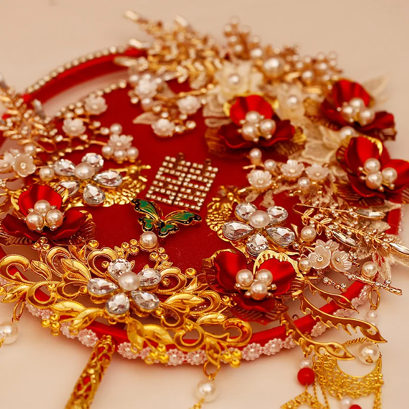 Antique Hand Fan For Women Chinese Wedding Gifts Home Decoration