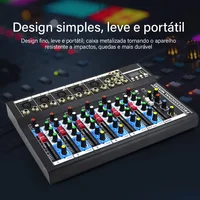 Portable Mixing Console 7 Channels Soundcard USB Play Record Computer Playback Mini Audio Mixer Broadcast Podcast VDA107L 6