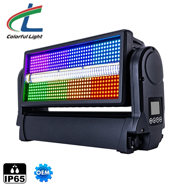 JDC LED 발광 다이오드 스트로브, 1000w 이동 헤드, RGB IP65 스트로브 라이트, 공연 콘서트, 1