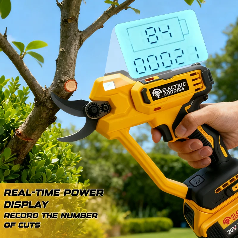 브러시리스 50mm 전동 가위 듀월트 20V 배터리용 무선 과일나무 분재 전동 가지치기 가위