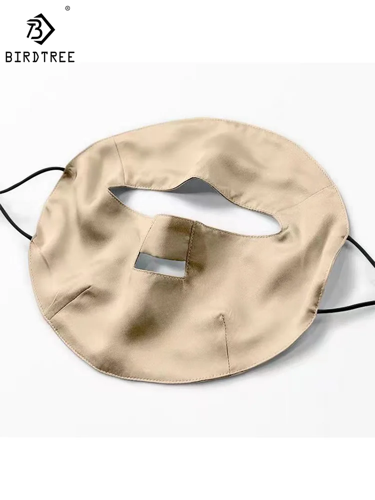 Birdtree Real Silk Face Cover Woman Sunscreen Mask Protection UV Sunshade Sunscreen Visor Protection Riding Veil A43827QM