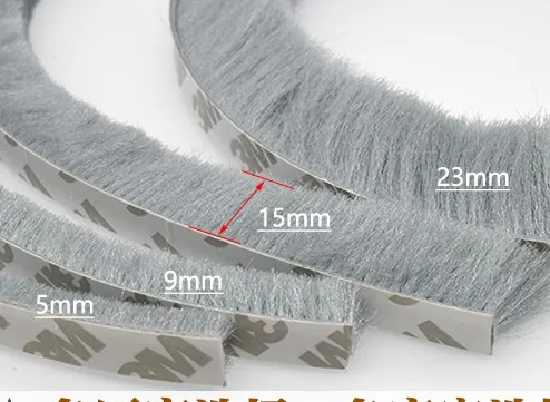 1 meters Self-adhesive Sealing Wind-proof Brush Strip For Home Door Window Sound Insulation Strip Gasket