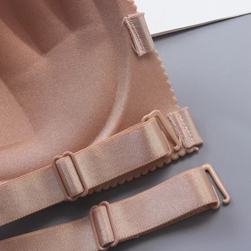 Sexy Backless Invisible Bra Push Up for Women Lingerie Seamless Brassiere Black Strapless Bandeau No Sewing Solid Strapless Bra