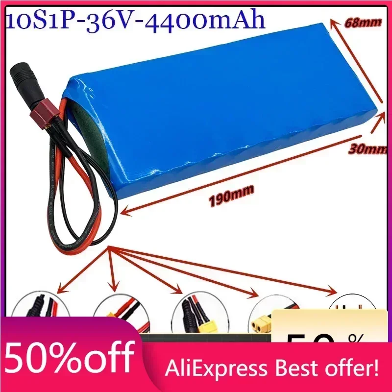 

New 36V battery 10S1P 4.4Ah 36V 4400mAh 18650 lithium ion battery pack ebike electric car bicycle scooter belt 20A BMS 250-500W