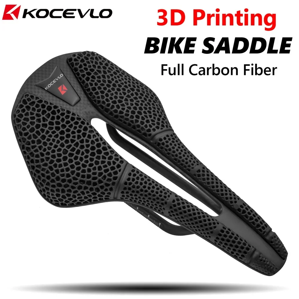 KOCEVLO carbon bicycle saddle MODEL Nago R4 3D Printed Carbon Bicycle Saddle, XC road gravel MTB off road bike cycling parts 245x135mm
