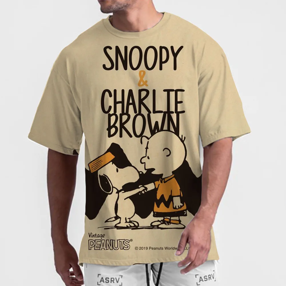 thumbnail image 1 of Camiseta de verano 2024 nueva para hombre, con estampado de Snoopy de Disney, informal, holgada, para fitness callejero, de gran tamaño y alta calidad, 1 of 5