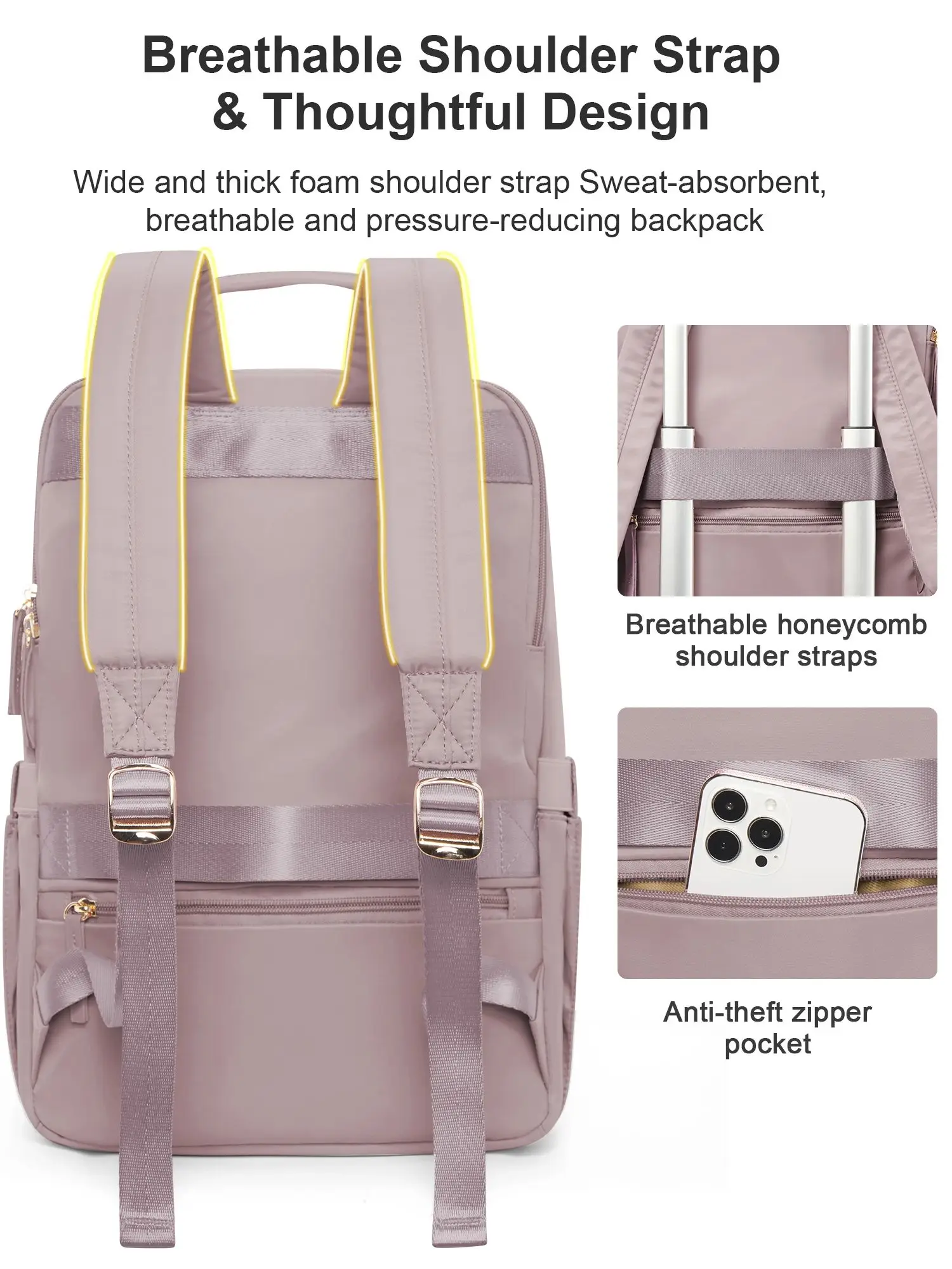 Travel Backpack for Women Business Work Teacher Backpack Laptop Shoulder Bag College Student Girl School Backpack Storage Bag 6