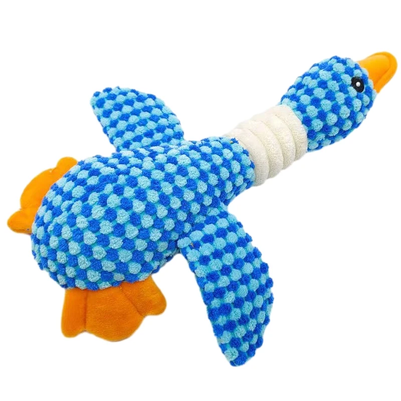 Funny Duck Shaped Dog Plush Toy Pets Interactive Chew Squeaky Toys For Small Large Dogs Outdoor Playing Supplies 5