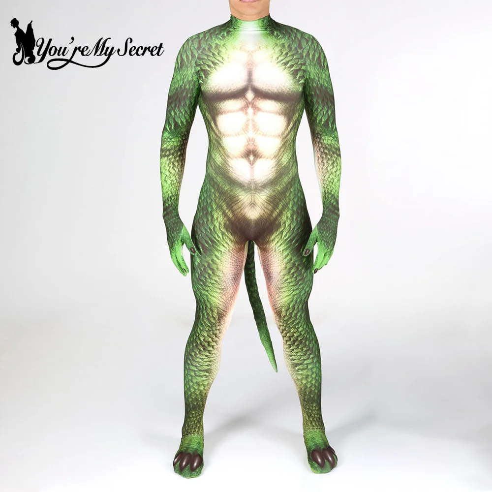 [You're My Secret]Halloween Cosplay Serpentine Printed Cosplay Costume Zentai Bodysuit Outfits Elastic Jumpsuit Fancy Dress cosplay costume