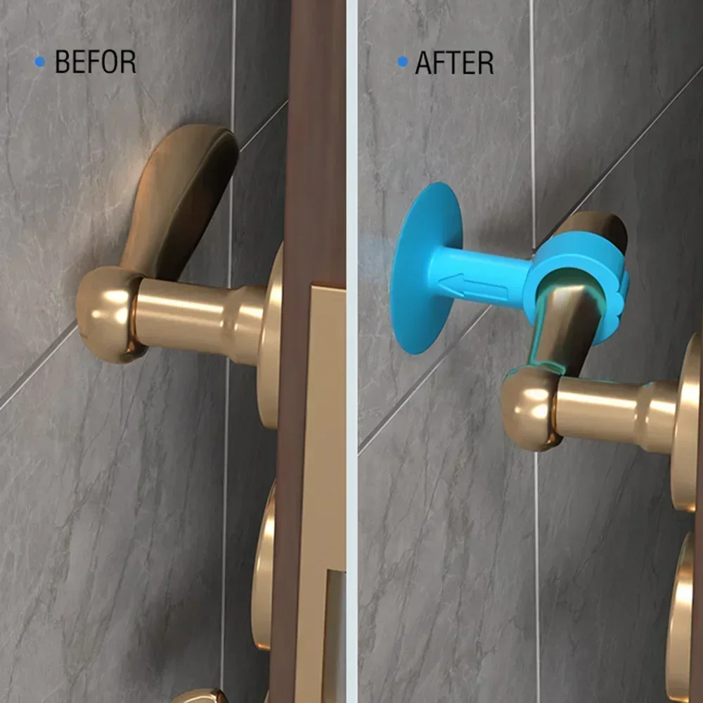 Door Knob Covers Door Handle Covers Silicone Anti-Collision Door Stopper Suction Cup Type Door Handle Cover Silence Protection Pad Wall Protection Doorknob Bumper