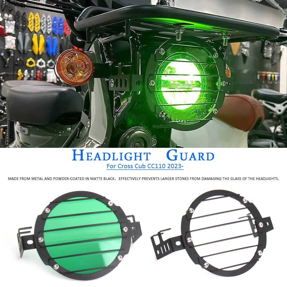

Motorcycle Accessories For Cross Cub CC110 Headlight Grill Guard Headlamp Light Cover For Honda CROSS CUB CC 110 2023 2024