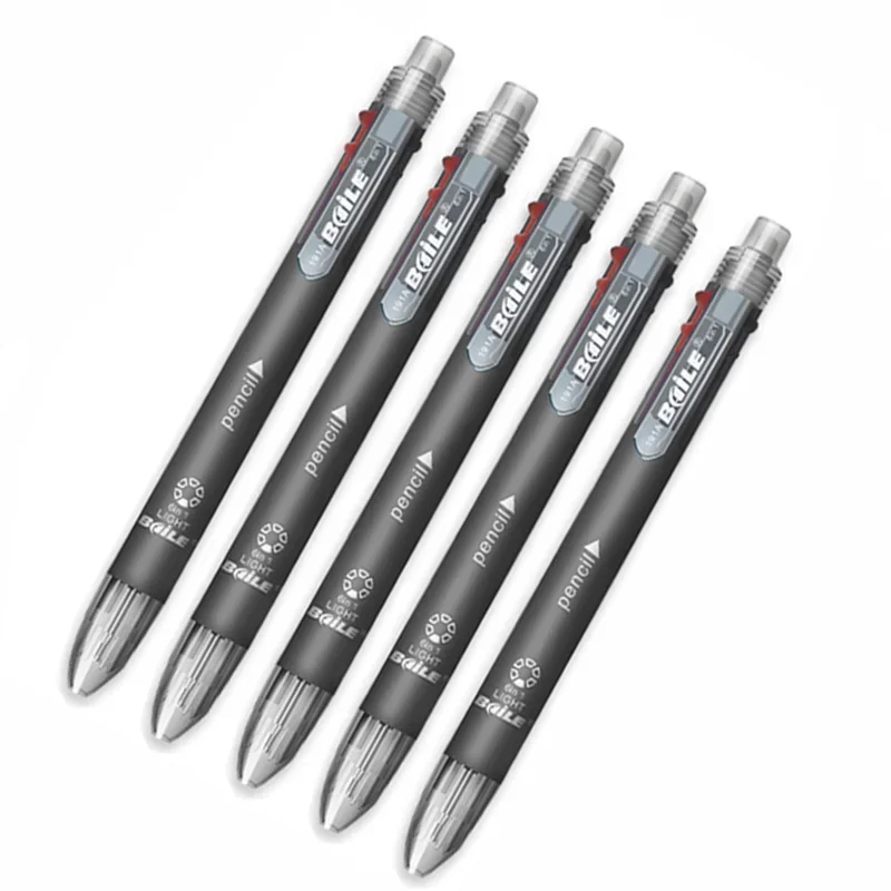 6 in 1 Multifunction Pen Set With 0.7mm Ballpoint Pen Refill 0.5mm Mechanical Pencil Lead 5pcs/lot