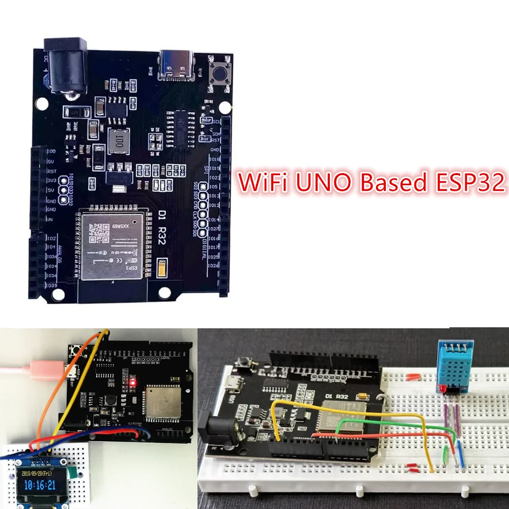WiFi UNOベース ESP32 D1 R32ボード Arduinoポート対応 microPython LUA Arduino IDE用 ...