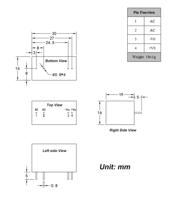 Hi-Link-Fabrik 2W 3,3 V/5V/9V/12V/15V/24V mA/mA/mA/mA/mA/83mA Wechselstrom-Strom versorgungs modul Verbraucher elektronik – Detail 2