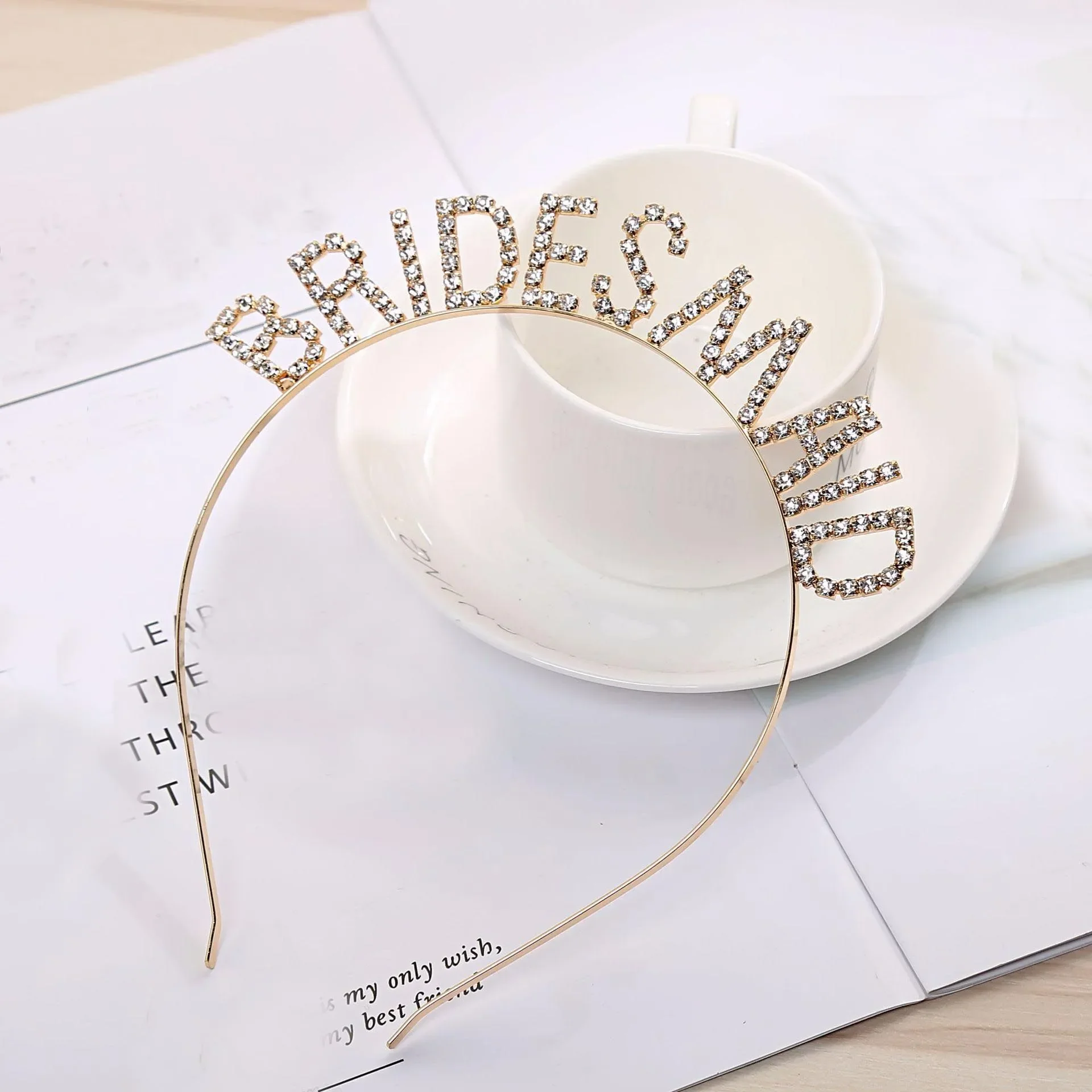 Silvery Women Crystal Team Bride To Be Bridesmaid Tiara Crown Hen Party Headband Bachelorette Wedding Rhinestone Bridal Shower