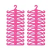 10pcs Quality Pink Color Plastic Heart Shape Hangers Dollhouse Furniture Hangers for Doll Clothes Accessories 4