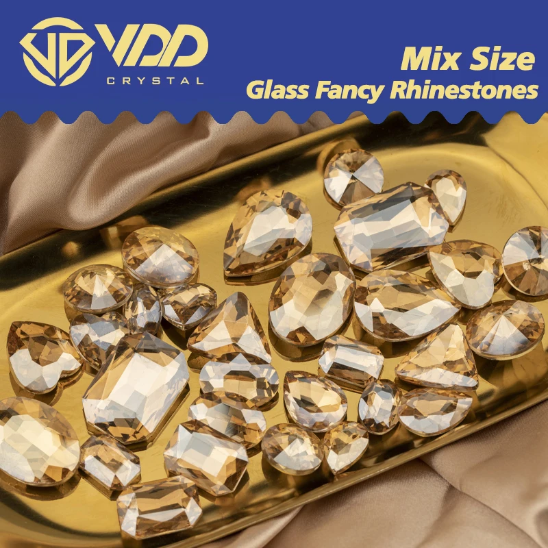 VDD 믹스 크기 모양 유리 멋진 라인 석 크리스탈 Pointback Strass 반짝이 네일 아트에 대 한 반짝이 3D 돌 DIY 공예 장식