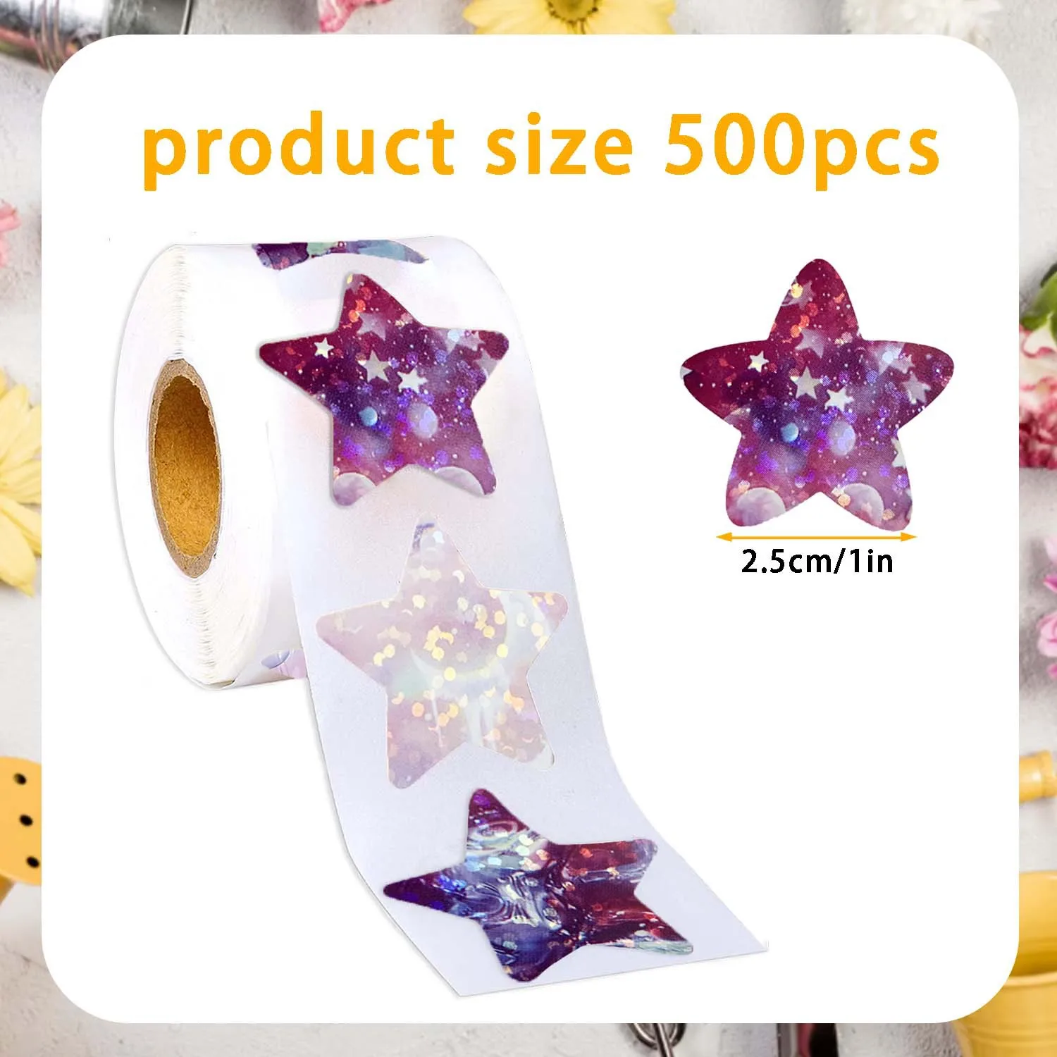 Colorful Star Stickers For Kids Reward School Classroom Adhesive Holographic Star Stickers For Teachers Diy Craft 500pcs
