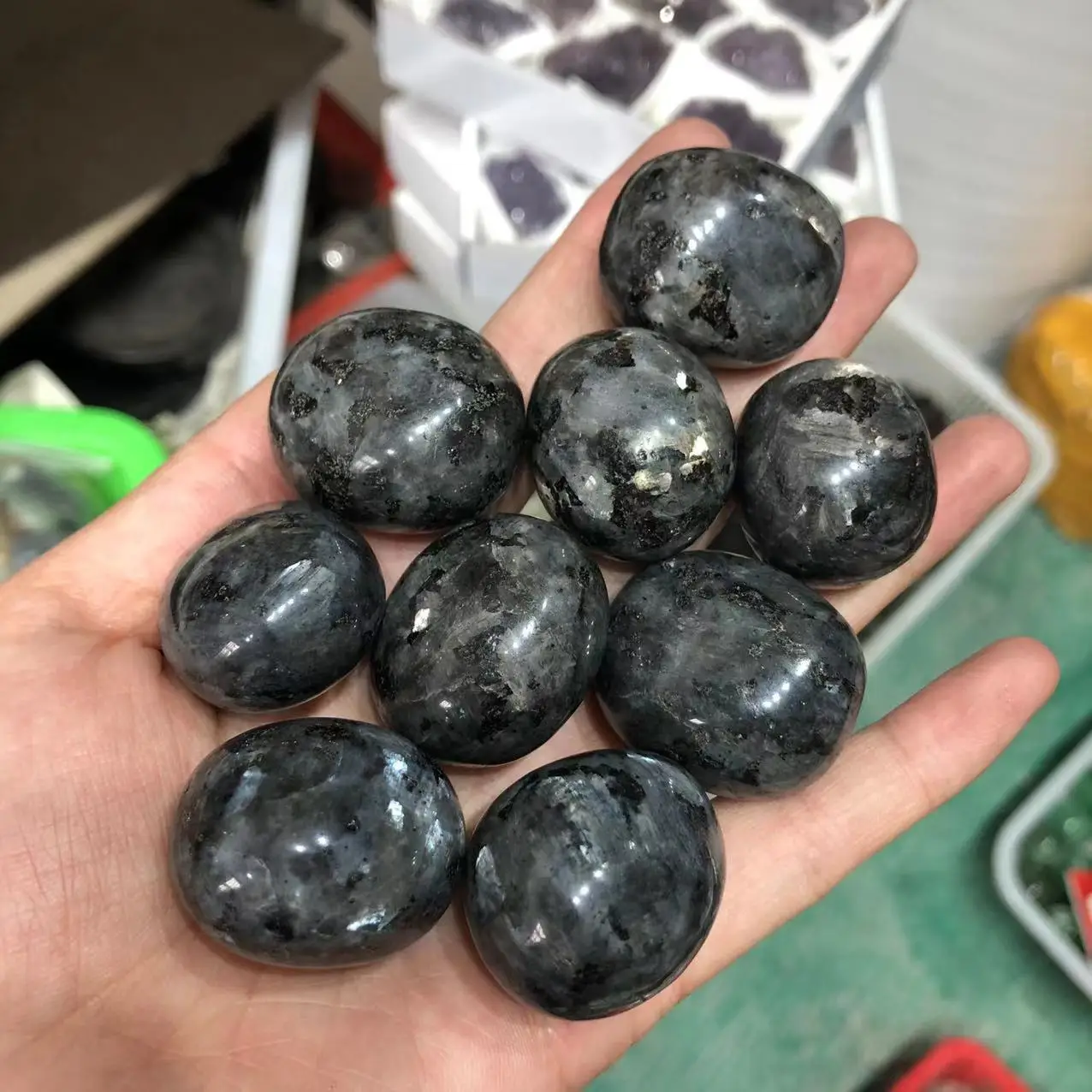 

Natural Gems Polished Quartz Crystal Flash Tumbled Stones Healing Reiki Decoration Gemstones Gravel