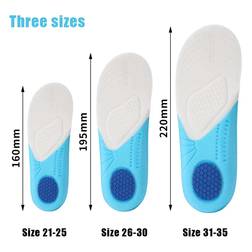 Kids Memory Foam Orthopedic Insoles For Children Sports Running Shoes Insoles Flat Foot Arch Insole Leg Health Correction Care