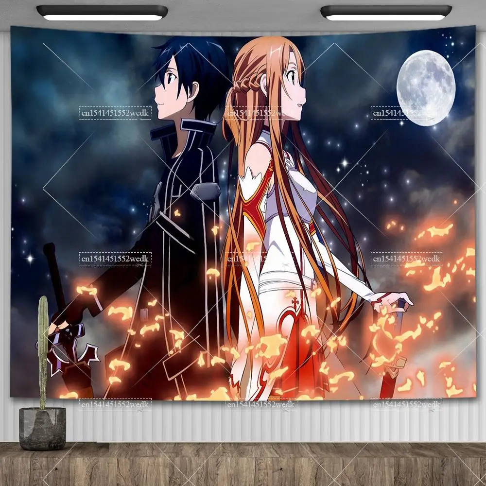 A Wide Variety of SAO Sword Art Online Anime Characters Anime Wall Scroll  Hanging Decor (Asuna & Kirito)