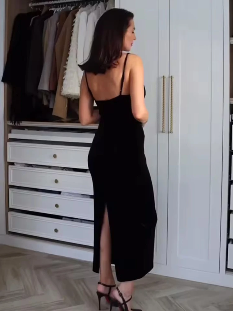 Lace Splice Elegant Women Dress Sleeveless Slim Female Velvet Long Dresses Summer New Fashion Chic Lady Party Dresses﻿