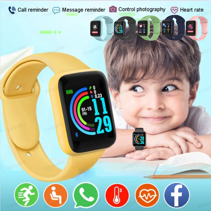 Children's Smart Digital Connected Watch With Call Reminder Step Count Heart Rate Monitoring For Kids Men Women Watch hodinky cobrafly t500 plus smart watch men support bluetooth call 44mm iwo watch heart rate fitnes monitoring pkw26 w46 w56 dropshipping