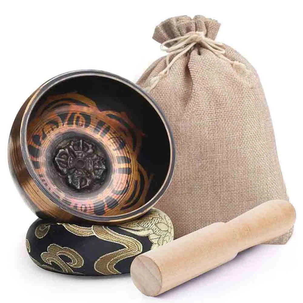 New Shining Gold Bowl Singing Bowl For Mindfulness Meditation Yoga