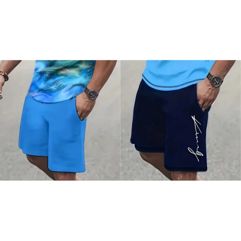 Summer Fashion Men's Casual Beach Pants Polyester Quick Drying Breathable Fitness Jogging Training Shorts Men's Sports Shorts